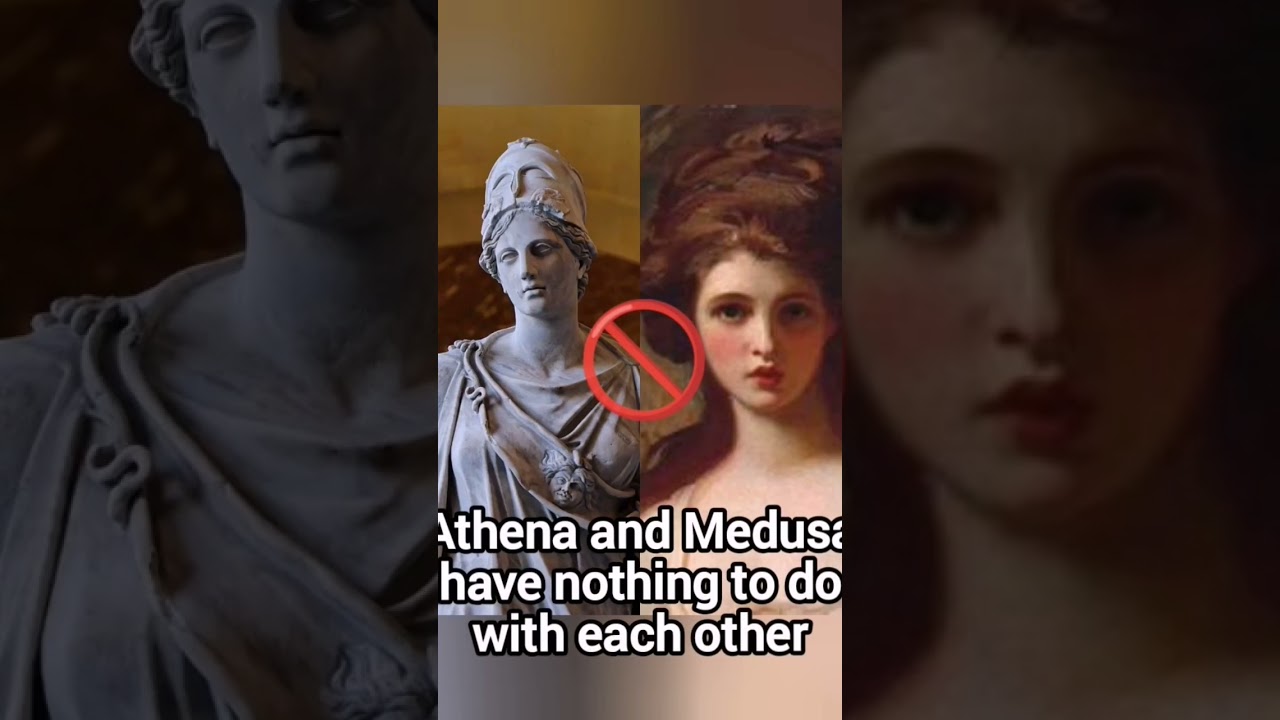 Athena does not cursed Medusa in greek myth?#athena #medusa #greekmythology #greek #shorts #myth