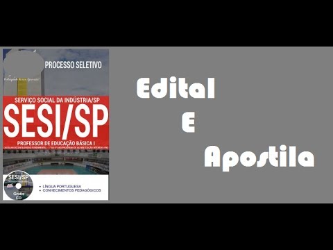 Edital e Apostila Processo Seletivo SESI SP 2017-PROFESSOR DE EDUCAÇÃO BÁSICA I