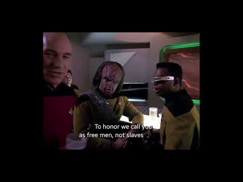 Picard sings heart of oak