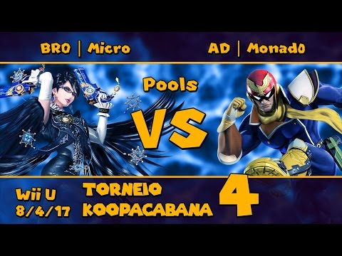 T. Koopacabana 4 - BRO | Micro (Bayonetta) vs. AD | Monad0 (Shulk, C.Falcon) - Pools