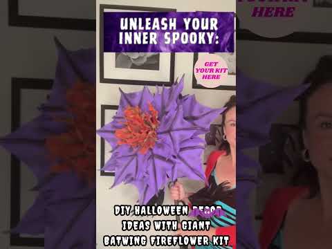 DIY Giant Halloween Batwing Flower — Spooky Foam Decor