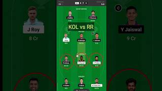 KOL vs RR Dream11 Team | KOL vs RR Dream11 IPL | KKR vs RR Dream11 Team Today Match Prediction
