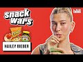 Hailey Bieber Tries British Snacks For The First Time Snack Wars