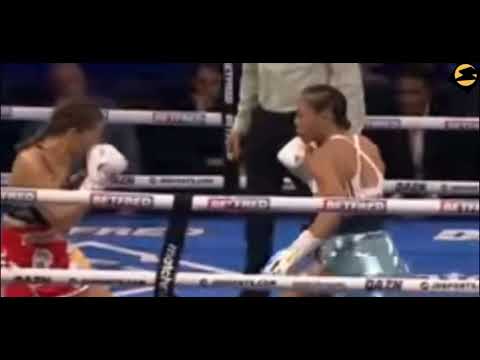 Alycia Baumgartner disrespect Edith Soledad Matthysse with a Brutal Jab to the face | Slow Mo