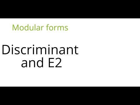 Modular forms: Discriminant and E2