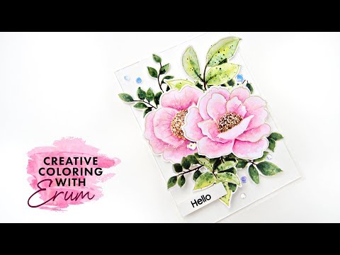 Creative Coloring with Erum: No-Line Watercolor on Wallpaper Art