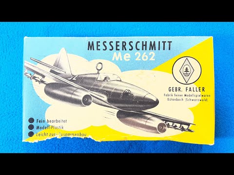 Faller 1956 Messerschmitt Me-262 Vintage Model Airplane Kit Review Unboxing 
