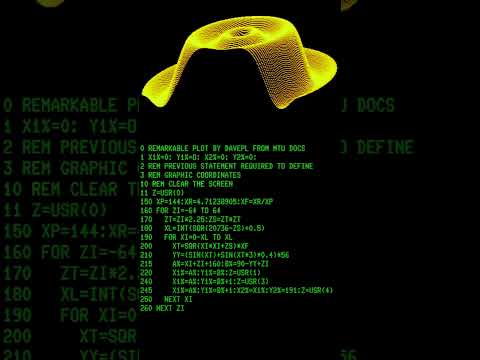 Cool Graphics Plot on a KIM-1 6502 #computer #technology #vintage #retro #commodore