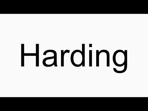 How to pronounce Harding