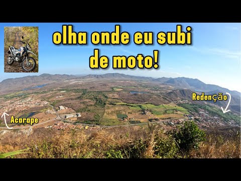 Subi de moto até o topo de uma serra em Redenção!