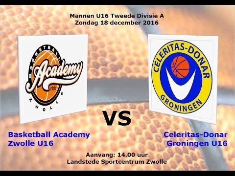 BA Zwolle U16 - Celeritas Donar U16, 18-12-2016, 1e helft