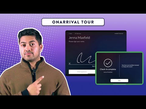 Cvent OnArrival product tutorial for event check-in and badging