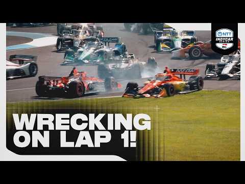 Multiple Cars Crash on Lap 1! | 2026 INDYCAR at Indianapolis