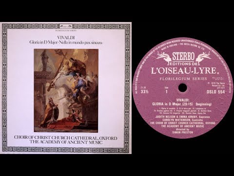 Vivaldi - Gloria in D, RV 589 (Preston) (vinyl: Hana EL, Graham Slee Accession MC, CTC Classic 301)