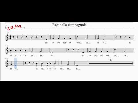 Reginella campagnola - Flauto - Note - Spartito - Karaoke - Instrumental -Tutorial - Canto