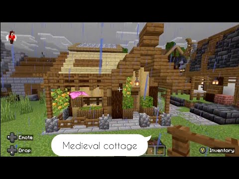 Isolcor Gaming - Minecraft building a medieval starter house cottage perfect for survival with an porch.