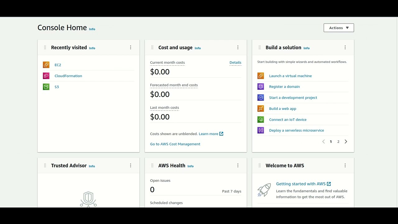 New AWS Console UI (2022)