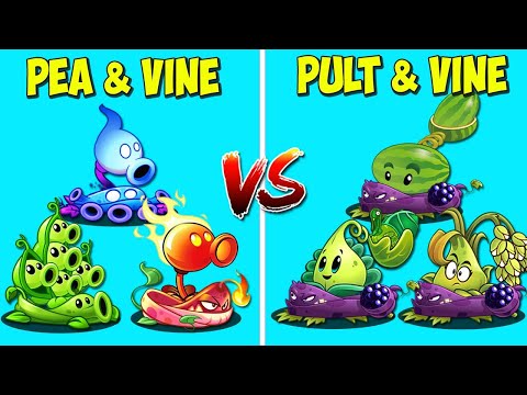 Team PEA & VINE vs PULT & VINE - Who Will Win? - Pvz 2 Team Plant Vs Team Plant