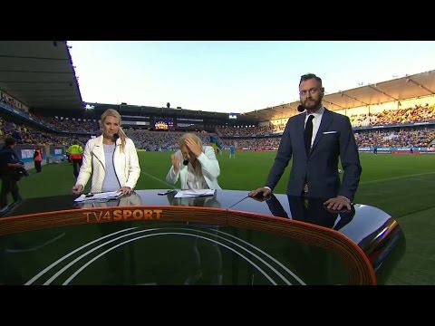 Anna Brolin träffad av inkastat föremål från publiken - TV4 Sport