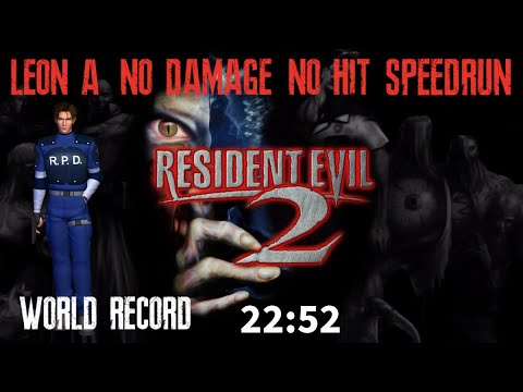 Resident Evil 2 (1998) Leon A NO DAMAGE / NO HIT / NO SAVE Supreme Skip Speedrun 22:52