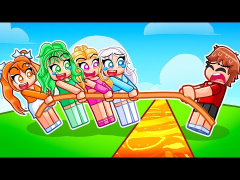Gaining 9,271,637 MUSCLE in TUG OF WAR Simulator With MY CRAZY FAN GIRLS...