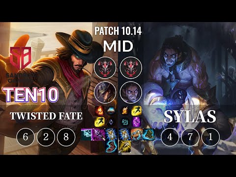 SB Ten10 Twisted Fate vs Sylas Mid - KR Patch 10.14