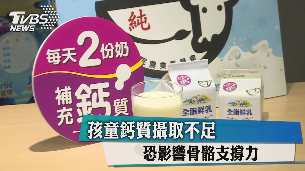 孩童鈣質攝取不足　恐影響骨骼支撐力