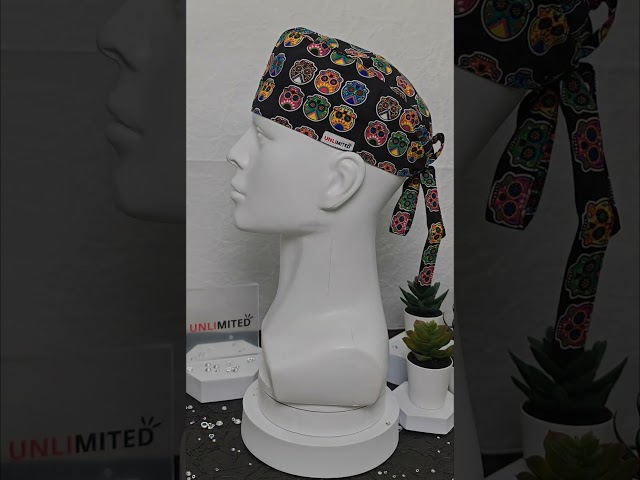 قبعة رأس جراحية بتصميم جماجم ملوّنة – Scrub Cap Sk...