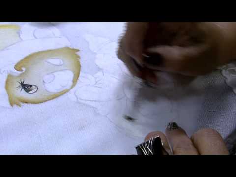 Mulher.com 18/05/2015 Filó Frigo - Pintura em fralda com entretela Parte 2/2