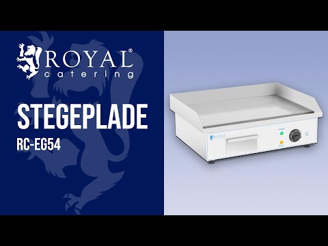 Produktvideo - Stegeplade - 55 cm - Royal Catering - glat - 3000 W