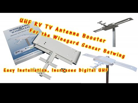 HOW TO INSTALL RV WINEGARD WINGMAN UHF TV ANTENNA BOOSTER on Winegard Sensar Batwing - Digital TV