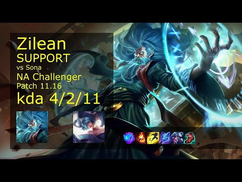 Zilean Support & Tristana vs Sona & Karma - NA Challenger 4/2/11 Patch 11.16 Gameplay