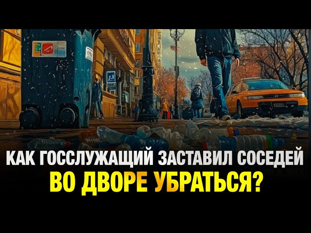 Как госслужащий заставил соседей во дворе убраться?