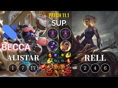 DRX Becca Alistar vs Rell Sup - KR Patch 11.1