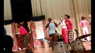me in the polo pajamas blue and brown performing HairSpray