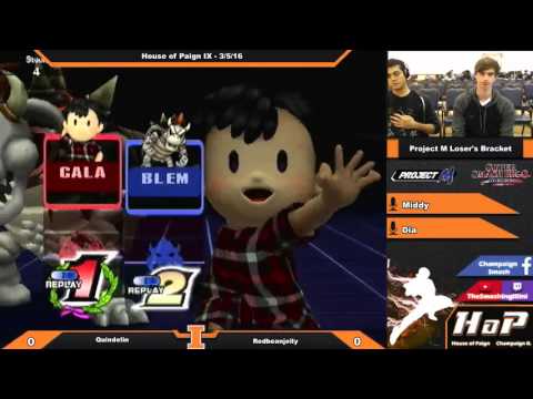 [House of Paign IX] Quindelin (Bowser) vs. redbeanjelly (Ness) PM Singles