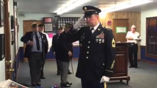 Mom receiving Uncles military honors
