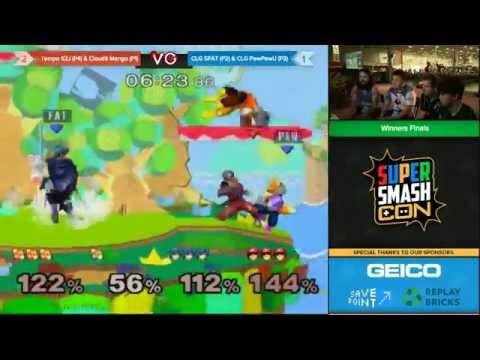 SSC 2016 SSBM Doubles - CLG | SFAT & CLG | PewPewU Vs. C9 Mango & Tempo | S2J - Melee Winners Finals