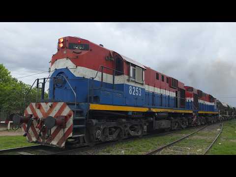 [4K] Variado y colorido tren cargado de NCA con destino a Rosario pasando por Marcos Juárez!!!!!!
