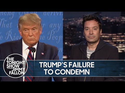 特朗普在辯論會上沒有譴責白人至上主義者｜《今夜秀》｜《今夜秀》。 (Trump Fails to Condemn White Supremacists at Debate | The Tonight Show)