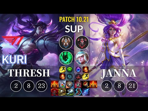T1 Kuri Thresh vs Janna Sup - KR Patch 10.21