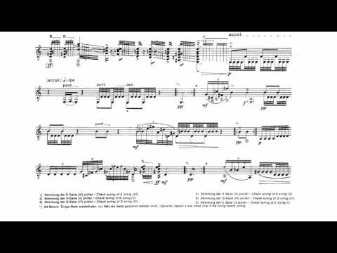 Luciano Berio: Sequenza XI Guitar (Score Video)