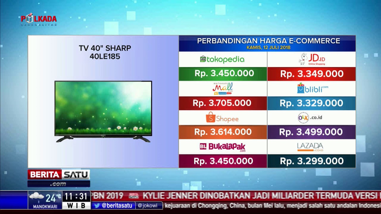 Perbandingan Harga E-Commerce: TV 40