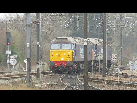 DRS 57002 & 57003 Passes Darlington | 0Z57 York Parcels Sidings to Carlisle Kingmoor Sdg