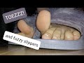 125 TOES N Fuzzy Slippers UP CLOSE Giantess Vibe WIGGLE White Toenails TEASER