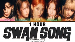 [1 HOUR] LE SSERAFIM (르세라핌) - 'Swan Song' Lyrics [Color Coded_Han_Rom_Eng]