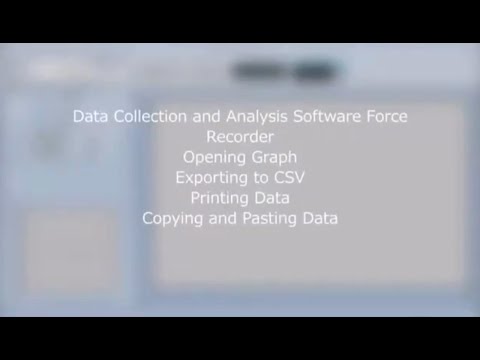 【Users Guide】Software Force Recorder   Exporting to CSV, Printing Data, Copying and Pasting Data