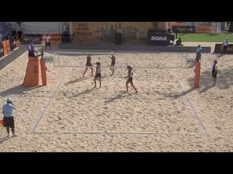 Müller/Tillmann GER 1x2 Melissa/Brandie CAN 1-2 (21-16, 13-21, 15-17)