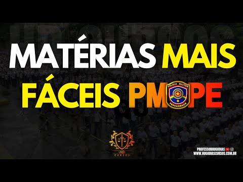MATÉRIAS MAIS FÁCEIS - CONCURSO PMPE