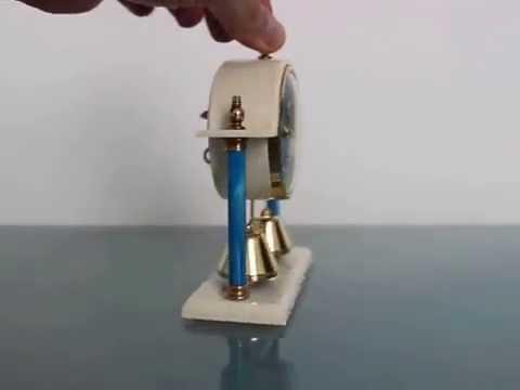 KAISER Alarm Clock Germany RARE Wind Up Vintage Bakelite Pillar Desk Mantel Shelf